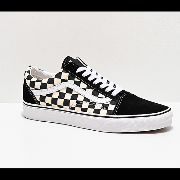 vans checkerboard old skool black white